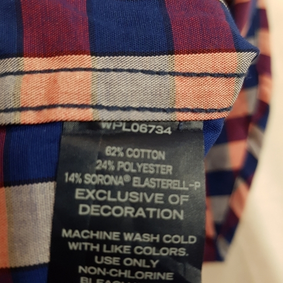 Nautica boys size 14/16 checkered shirt stretch button down NEW - Picture 4 of 7